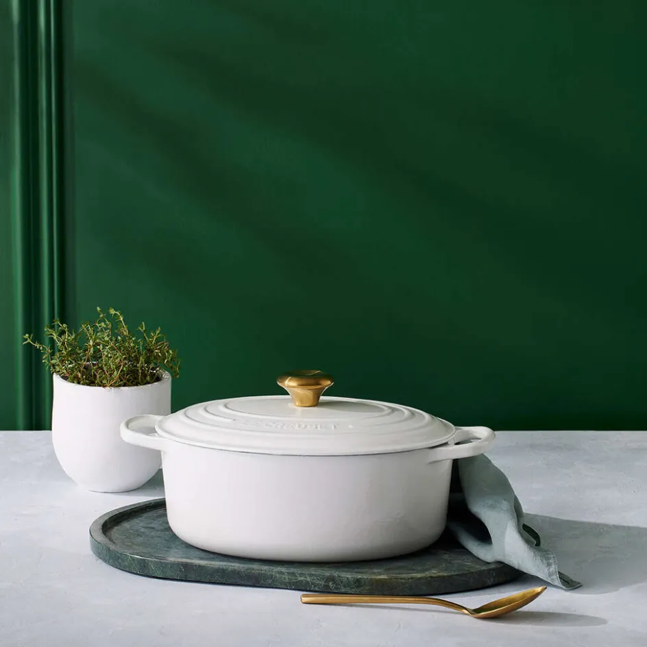 Clearance Le Creuset Signature Oval Støbejernsgryde 27 cm/4,1 L, White