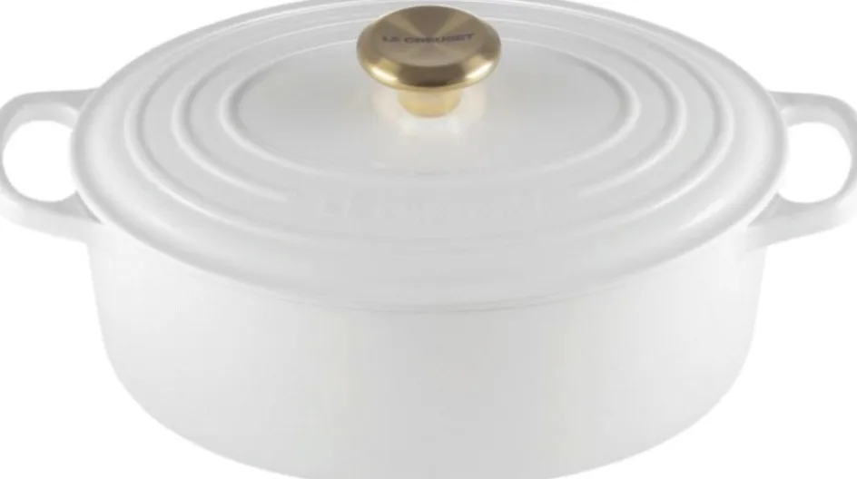 Clearance Le Creuset Signature Oval Støbejernsgryde 27 cm/4,1 L, White