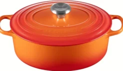 Online Le Creuset Signature Oval Støbejernsgryde 31 cm/6,3 L, Volcanic