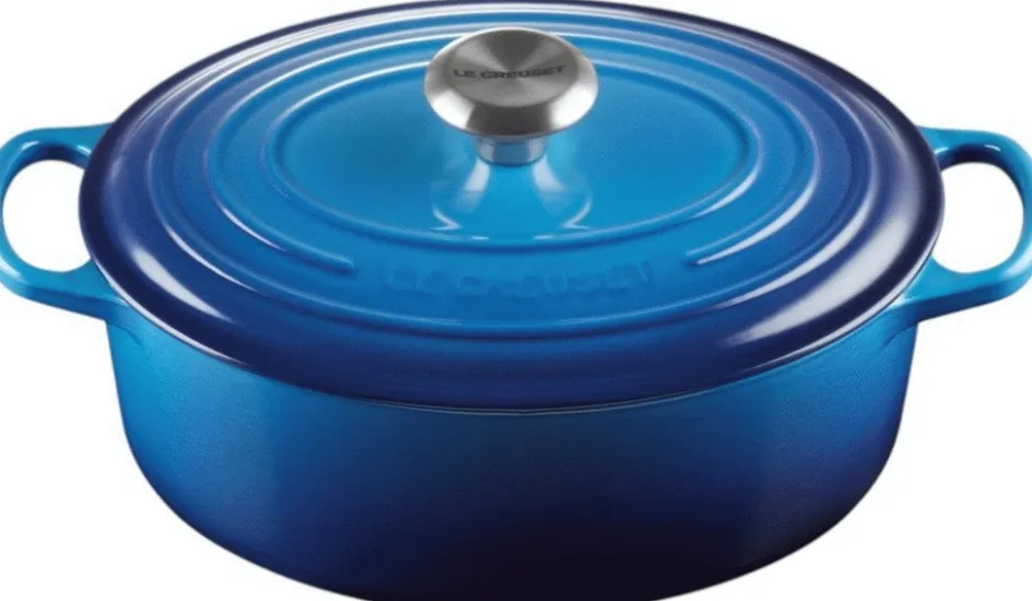 New Le Creuset Signature Oval Støbejernsgryde 31 cm/6,3 L, Azure
