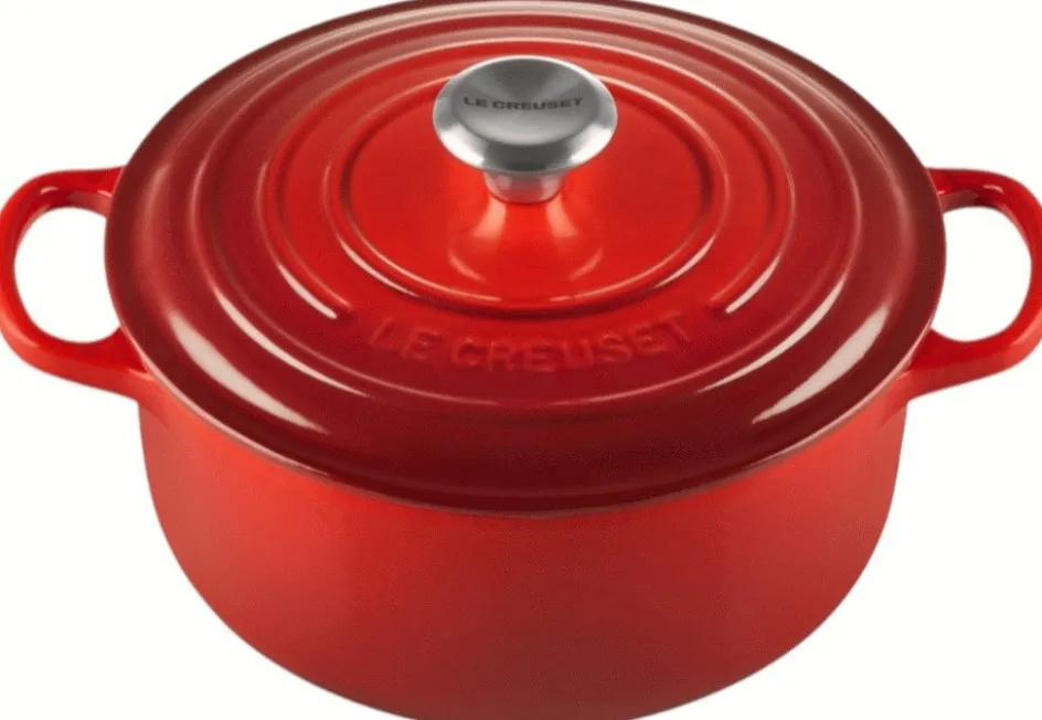 Best Le Creuset Signature Rund Støbejernsgryde 22 cm/3,3 L, Cerise