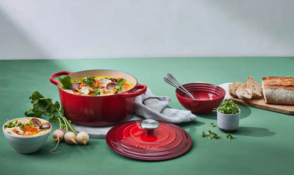 Best Le Creuset Signature Rund Støbejernsgryde 22 cm/3,3 L, Cerise
