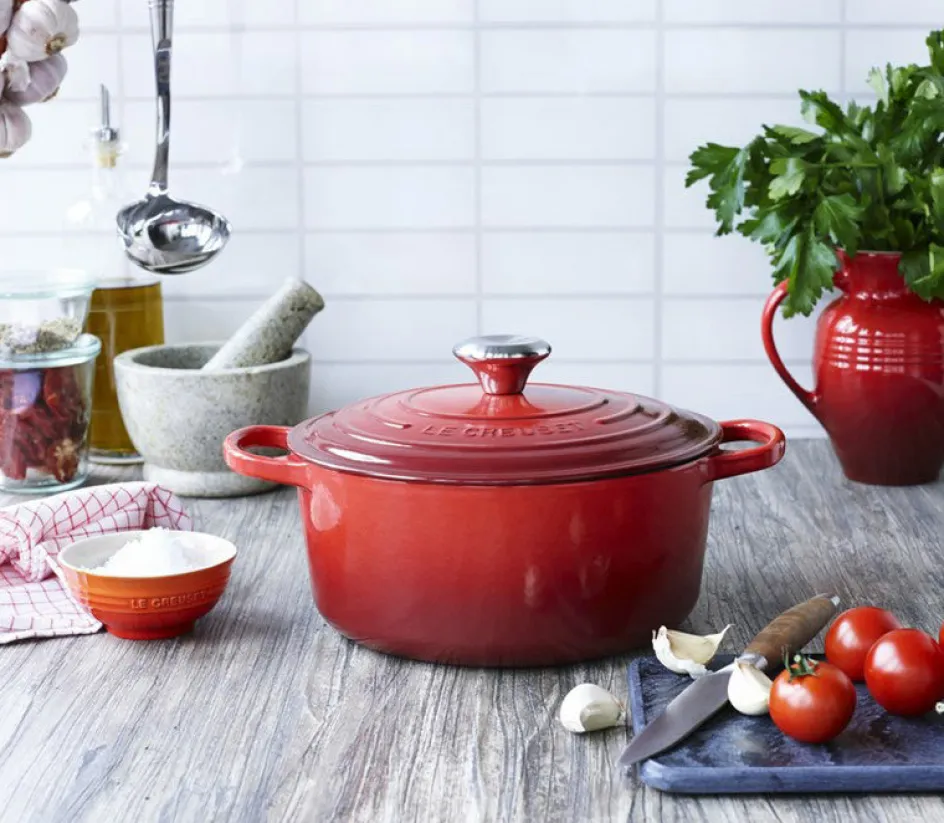 Best Le Creuset Signature Rund Støbejernsgryde 22 cm/3,3 L, Cerise