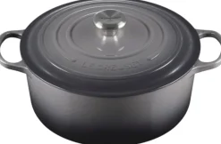 Clearance Le Creuset Signature Rund Støbejernsgryde 28 cm/6,7 L, Flint