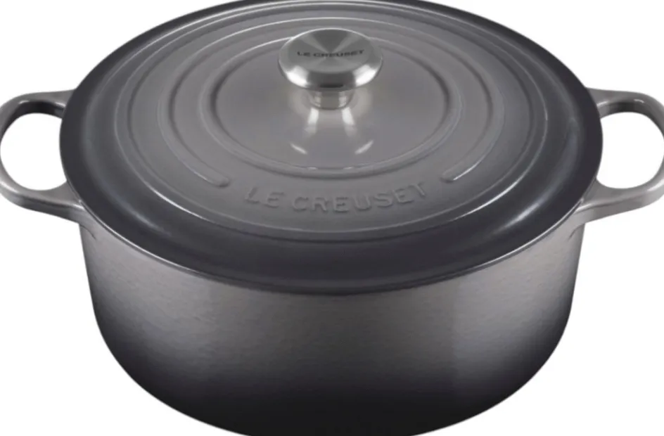 Clearance Le Creuset Signature Rund Støbejernsgryde 28 cm/6,7 L, Flint