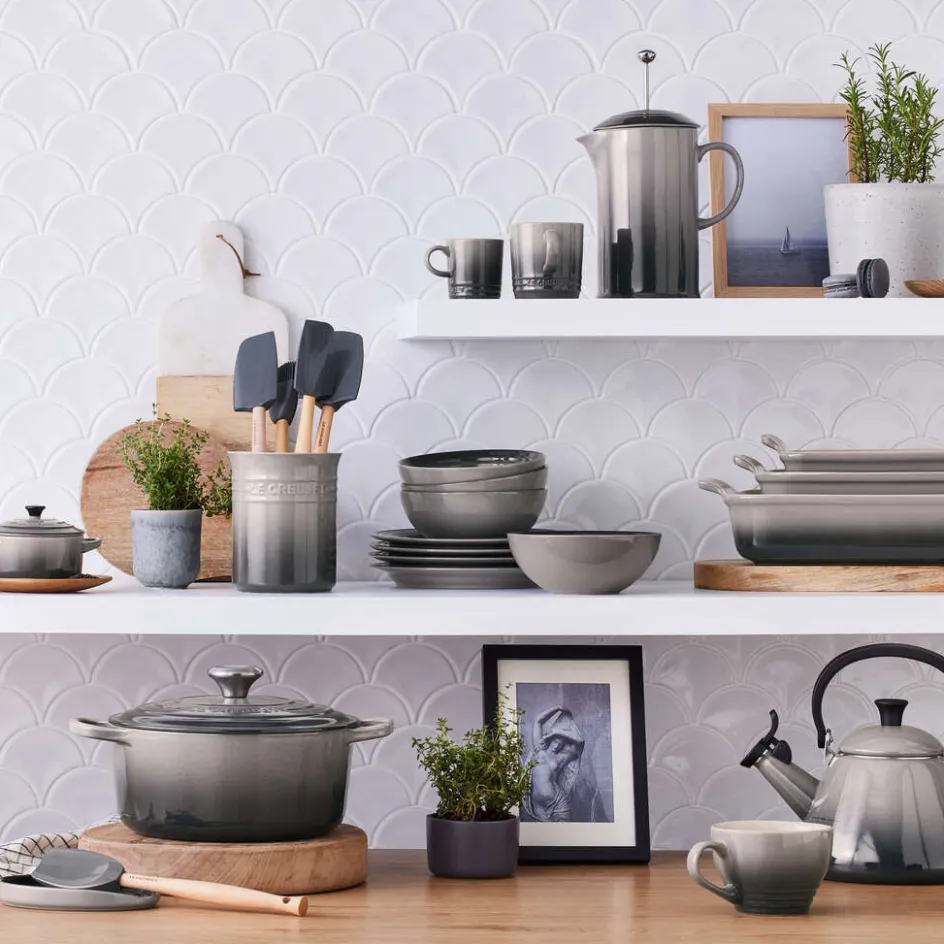 Clearance Le Creuset Signature Rund Støbejernsgryde 28 cm/6,7 L, Flint