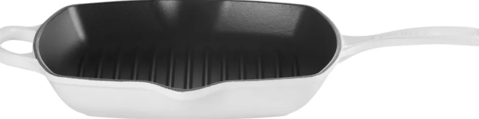 Online Le Creuset Signature Støbejernsgrillpande 26 cm, White