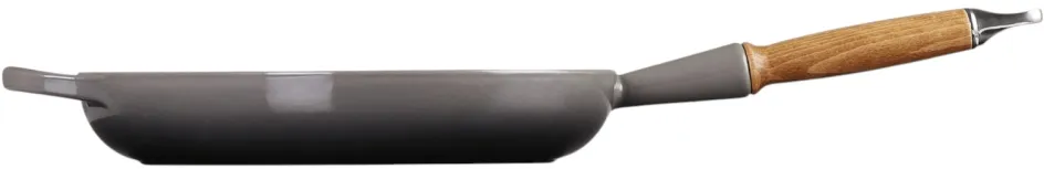 Online Le Creuset Signature Støbejernspande m. Træhåndtag 28 cm, Flint