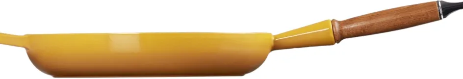 Outlet Le Creuset Signature Støbejernspande m. Træhåndtag 28 cm, Nectar