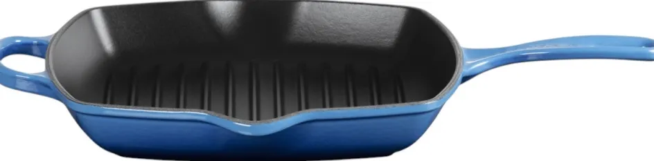 Clearance Le Creuset Signature Støbejernsgrillpande 26 cm, Azure