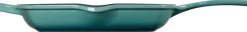 Outlet Le Creuset Signature Støbejernsgrillpande 26 cm, Bleu Riviera