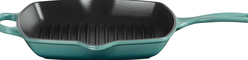 Outlet Le Creuset Signature Støbejernsgrillpande 26 cm, Bleu Riviera