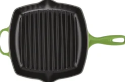 Hot Le Creuset Signature Støbejernsgrillpande 26 cm, Bamboo Green