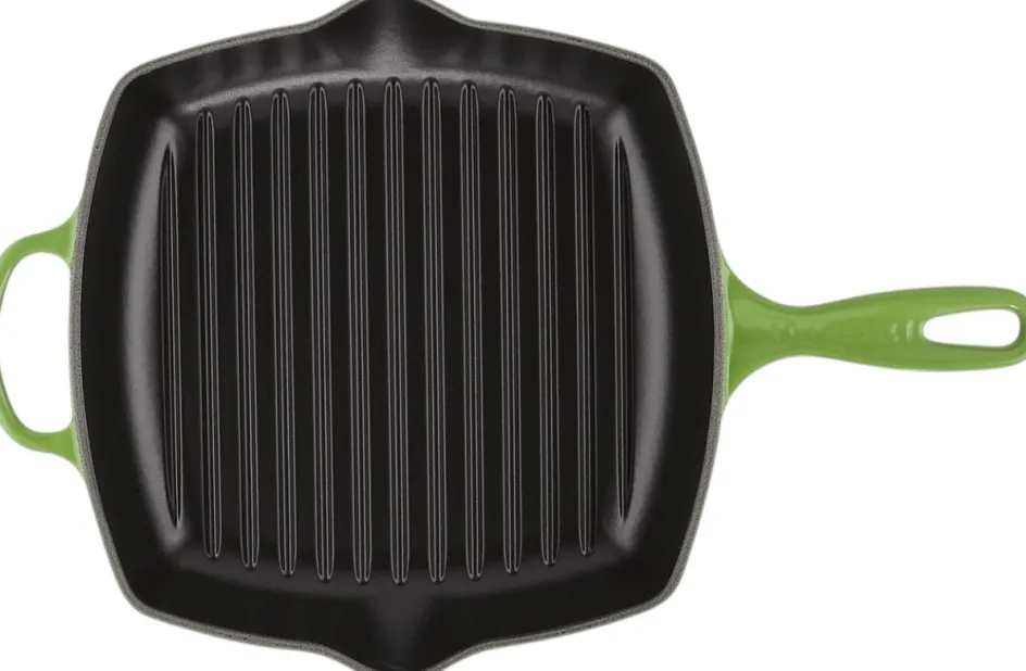 Hot Le Creuset Signature Støbejernsgrillpande 26 cm, Bamboo Green