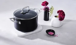 Online Toughened Non-Stick Gryde m. Glaslåg 18 cm/2,8 L, Black Gryder Og Kasseroller