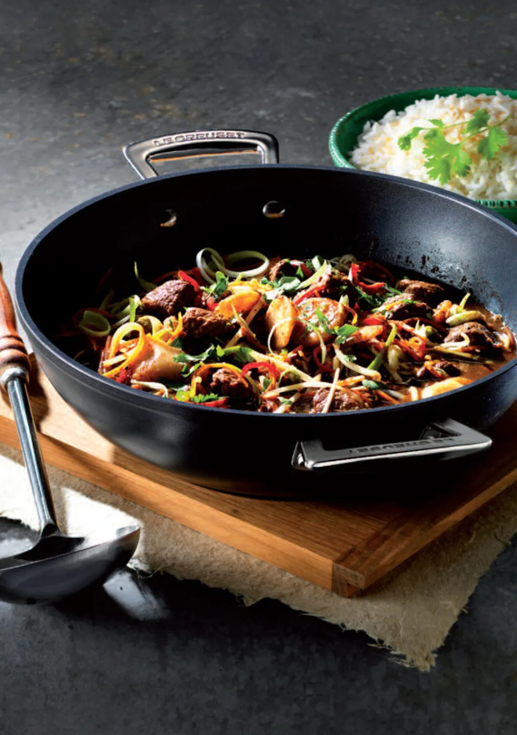 Hot Toughened Non-Stick Wok 32 cm, Aluminium Pander