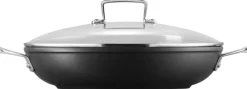 Le Creuset Pander > Toughened Non-Stick Sautergryde m. Glaslåg 30 cm/ 3,6 L, Sort