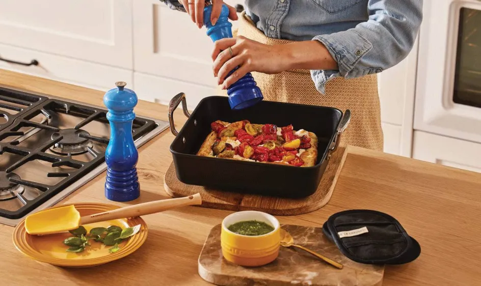 Outlet Le Creuset Toughened Non-Stick Kvadratisk Bradepande 26 cm, Aluminum