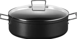 Clearance Toughened Non-Stick Sauteusegryde m. Glaslåg 28 cm/5,4 L, Black Gryder Og Kasseroller