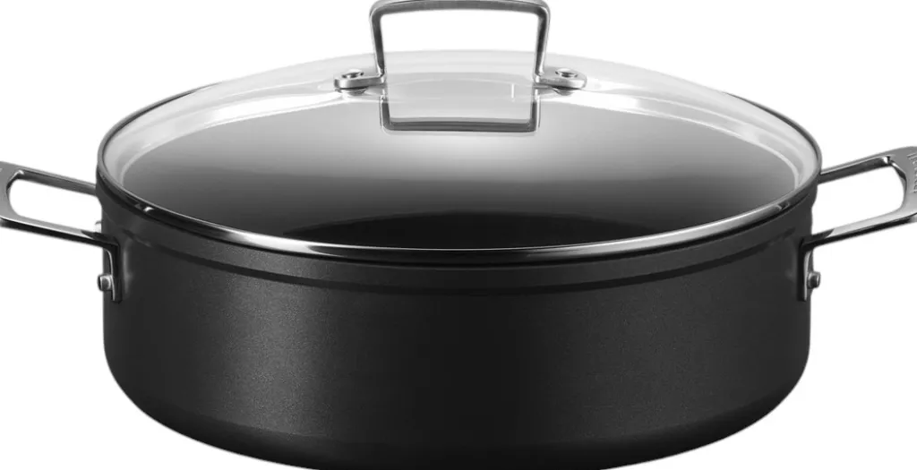 Clearance Toughened Non-Stick Sauteusegryde m. Glaslåg 28 cm/5,4 L, Black Gryder Og Kasseroller