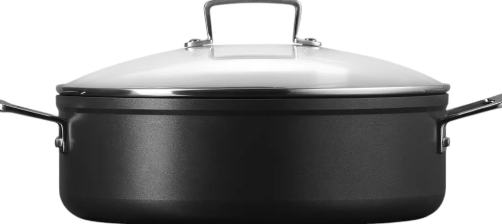 Clearance Toughened Non-Stick Sauteusegryde m. Glaslåg 28 cm/5,4 L, Black Gryder Og Kasseroller
