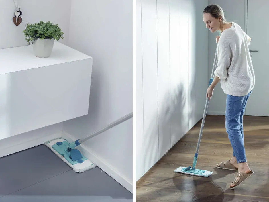 Discount Leifheit PowerClean M Gulvvasker Teleskopskaft, Turkis