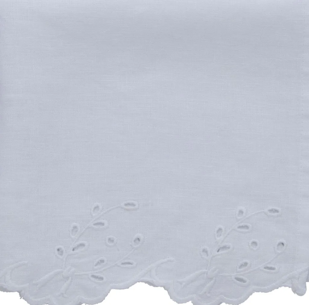 Anglaise Stofserviet 45x45 cm, Hvid Servietter
