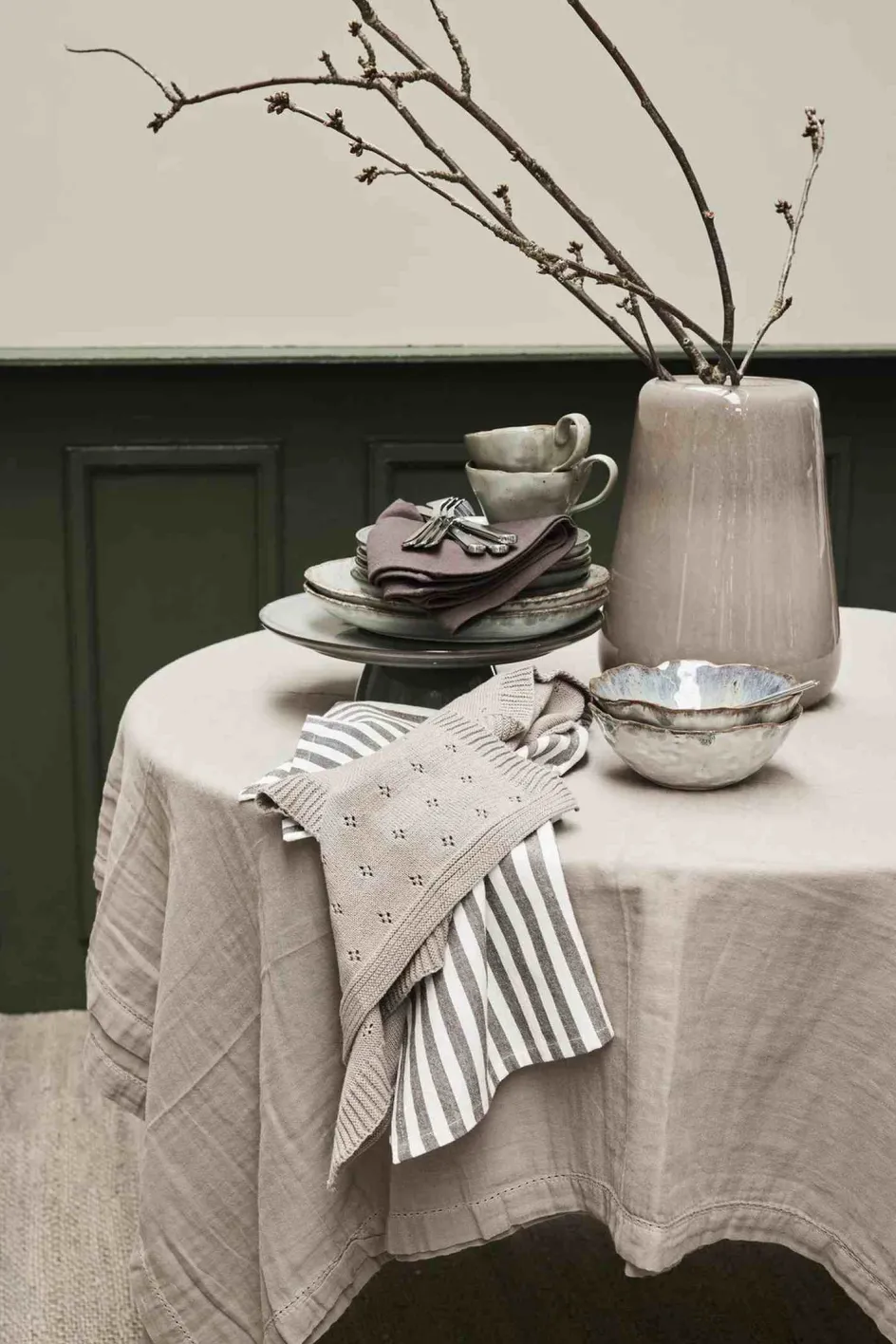 Discount Lene Bjerre Caia Viskestykke 37x50 cm, Taupe