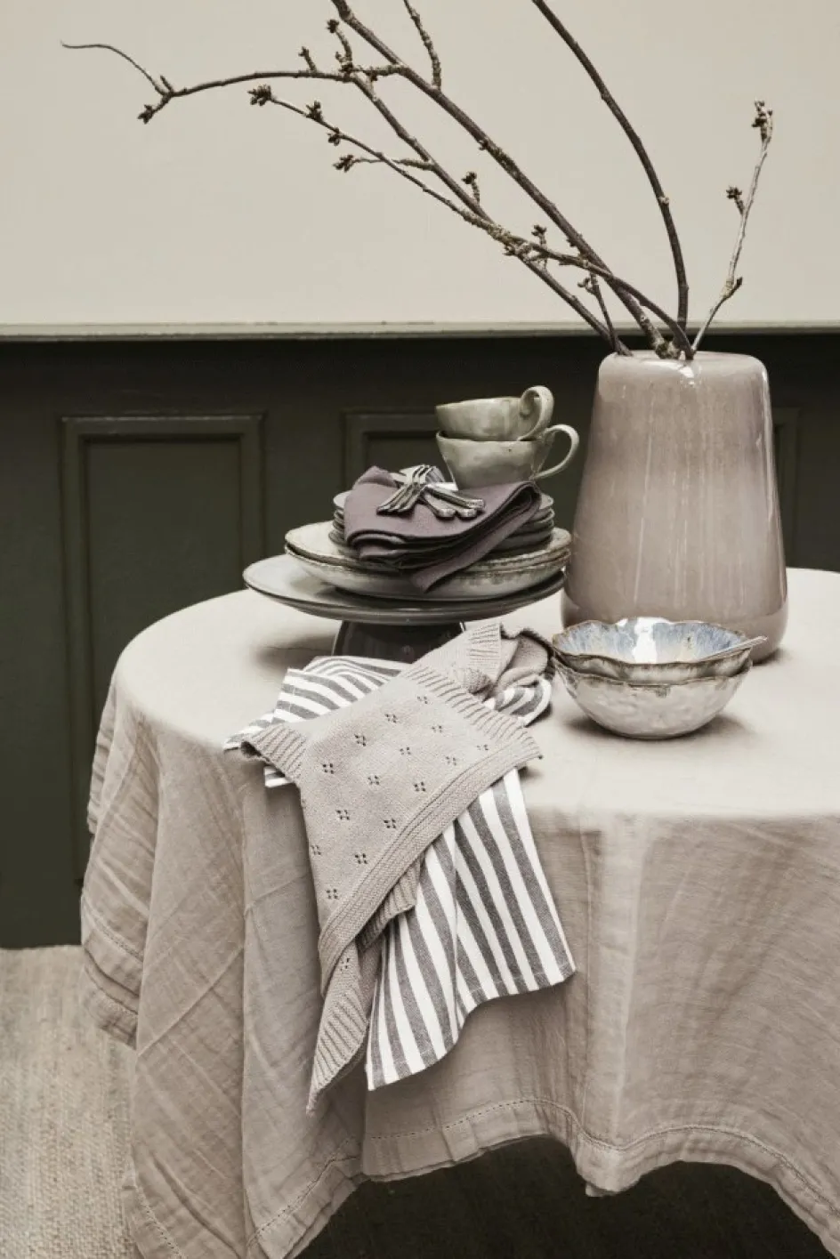 Hot Lene Bjerre Josefine Vase H, Taupe