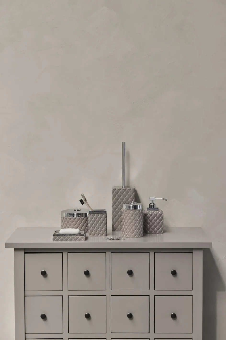 Outlet Lene Bjerre Portia Krukke H14 cm, Brun/Sølv