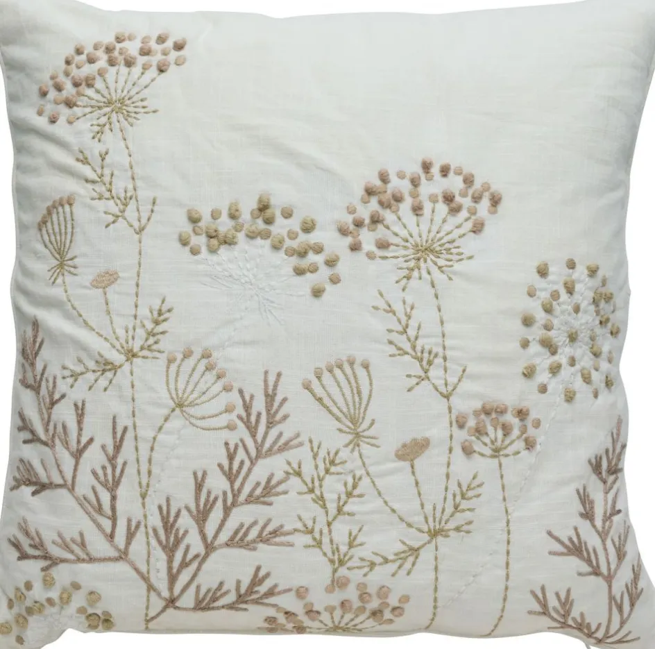 Sale Lene Bjerre Visilia Pudebetræk 50x50 cm, Råhvid/Beige