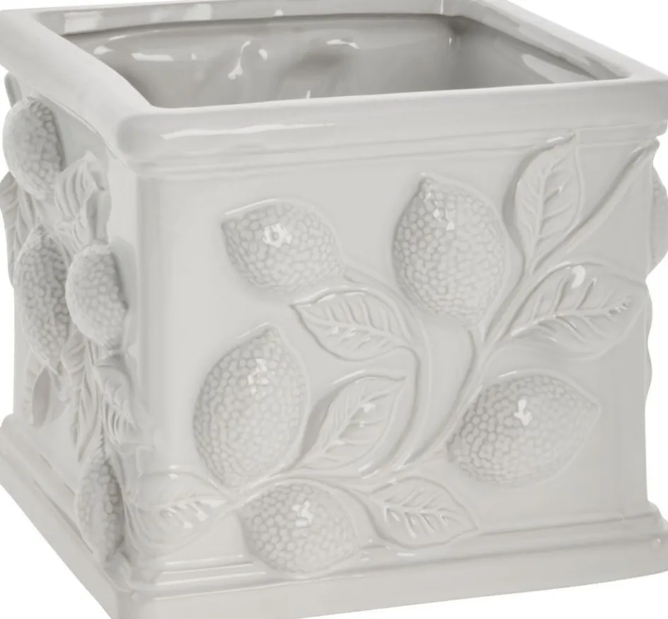 New Lene Bjerre Limone Urtepotteskjuler H, Hvid