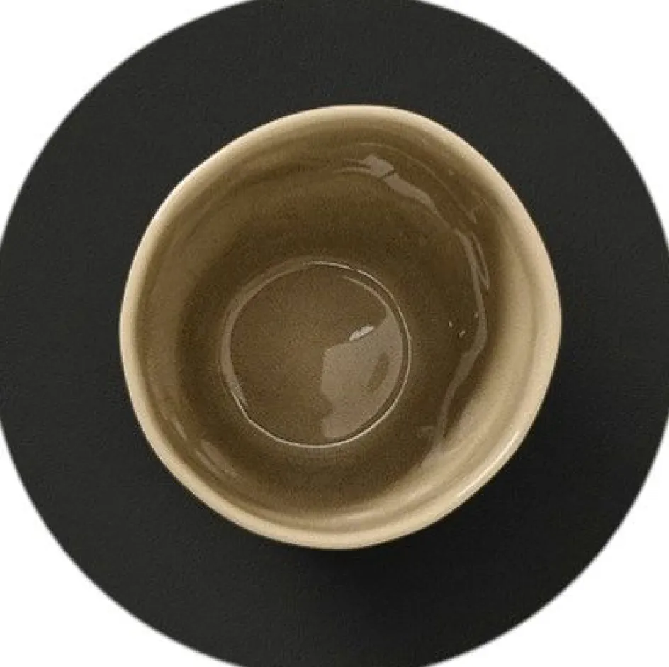 New Lind DNA Circle Recycled Læder Glasbrik Ø10 cm, Nupo Black Ink