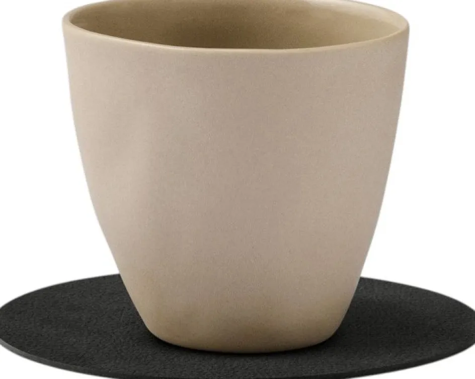 New Lind DNA Circle Recycled Læder Glasbrik Ø10 cm, Nupo Black Ink