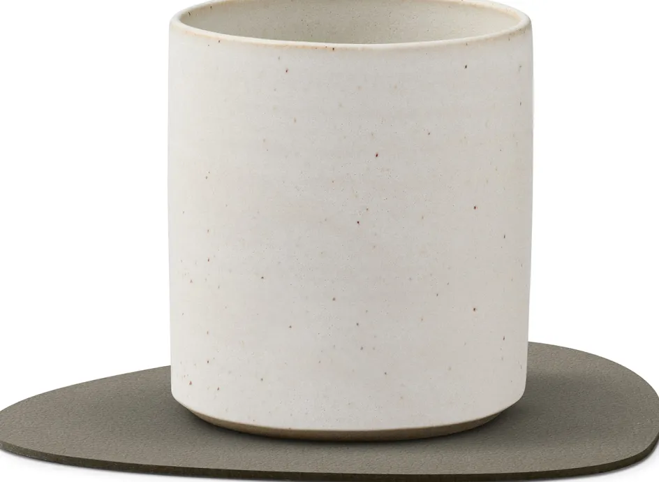 Sale Lind DNA Curve Recycled Læder Glasbrik 11x13 cm, Nupo Flint Grey