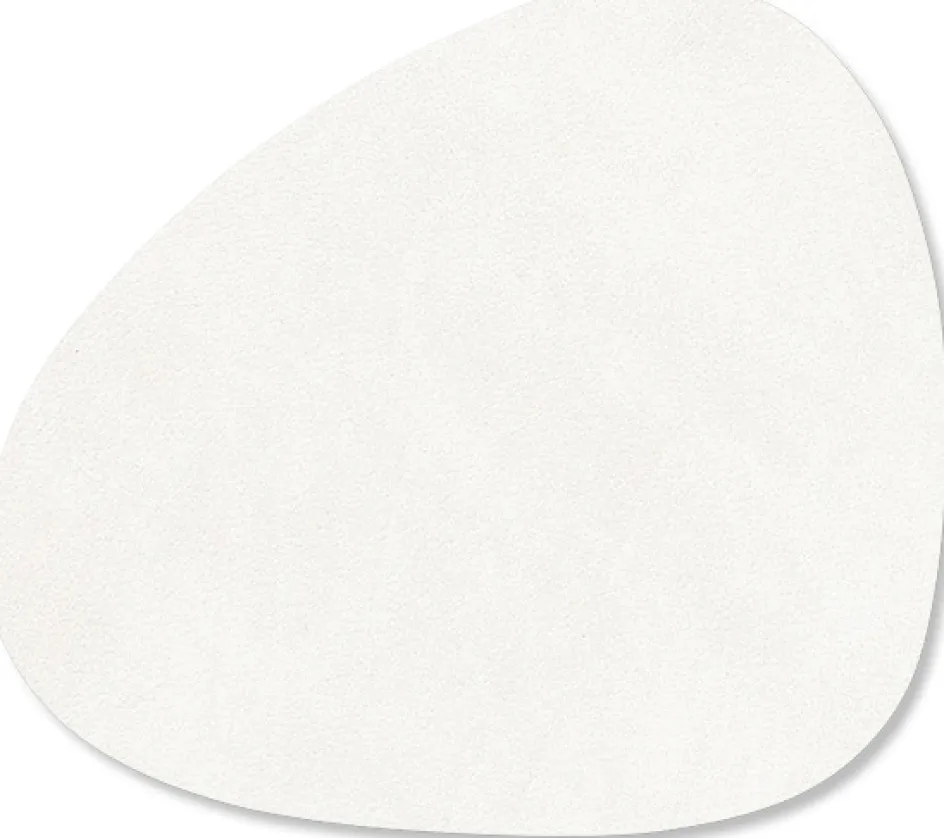Lind DNA Curve Recycled Læder Glasbrik 11x13 cm, Nupo Pure White
