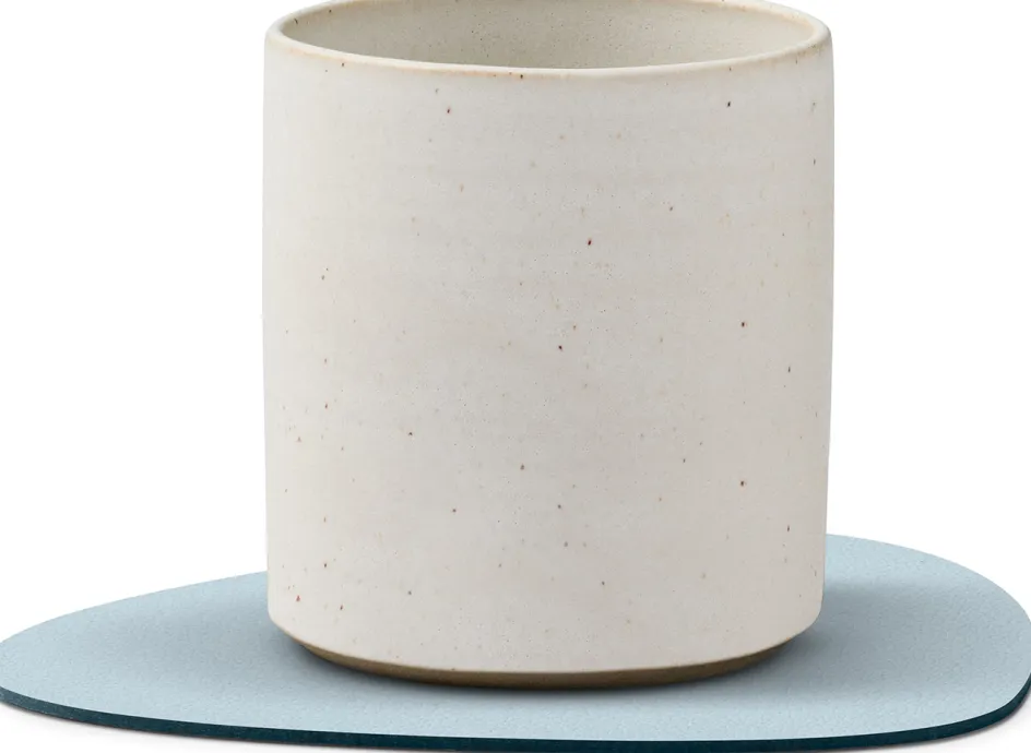 New Lind DNA Curve Recycled Læder Glasbrik 11x13 cm, Nupo Soft Sky