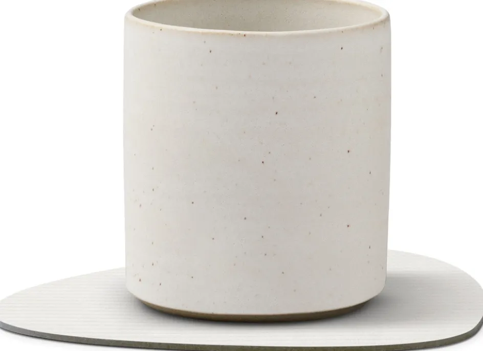 Discount Lind DNA Curve Recycled Læder Glasbrik 11x13 cm, Corduroy Pure White