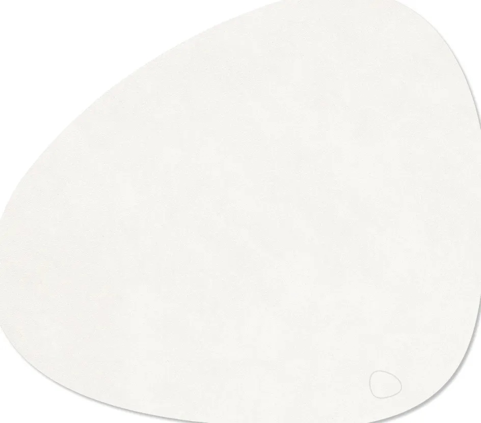 Best Lind DNA Curve Recycled Læder Dækkeserviet 37x44 cm, Nupo Pure White