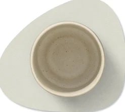 Clearance Lind DNA Curve Recycled Læder Glasbrik 11x13 cm, Nupo Linen