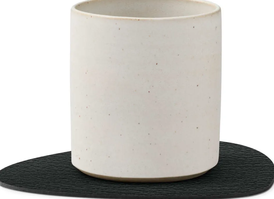 Sale Lind DNA Curve Recycled Læder Glasbrik 11x13 cm, Bull Sort