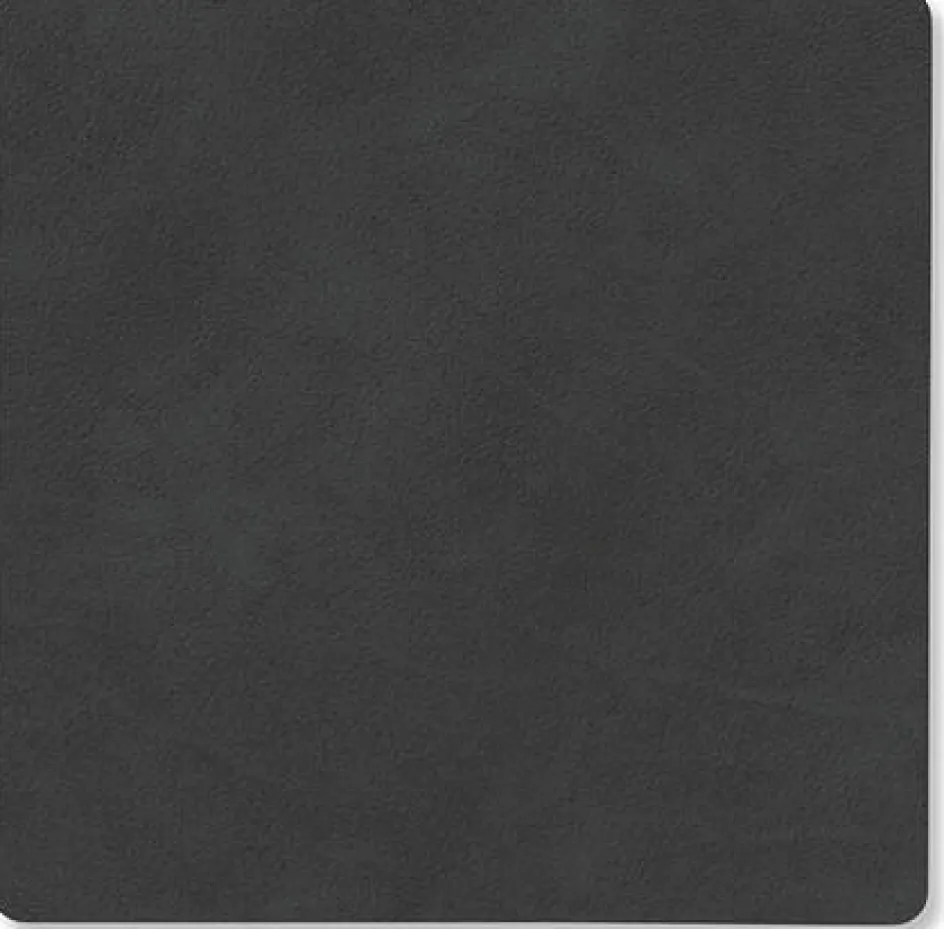 Best Lind DNA Square Recycled Læder Glasbrik 10x10 cm, Nupo Sort