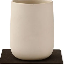 Hot Lind DNA Square Recycled Læder Glasbrik 10x10 cm, Nupo Hazel