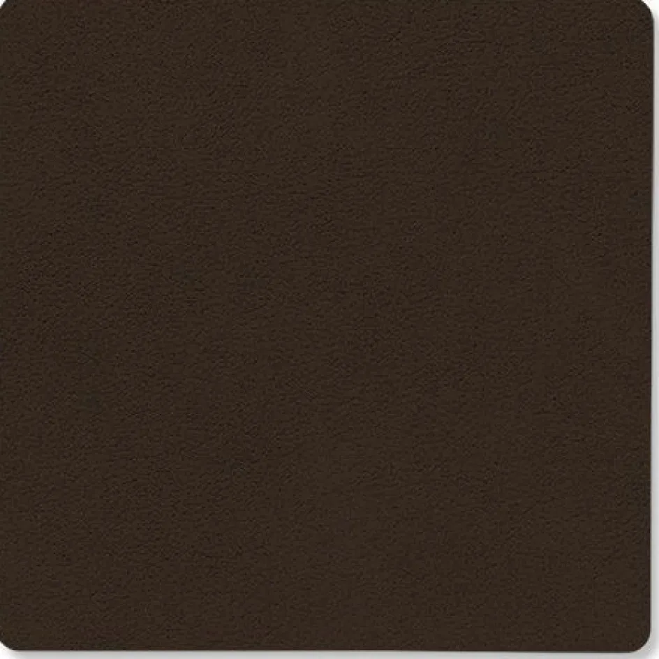 Hot Lind DNA Square Recycled Læder Glasbrik 10x10 cm, Nupo Hazel