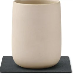 Sale Lind DNA Square Recycled Læder Glasbrik 10x10 cm, Serene Antracit