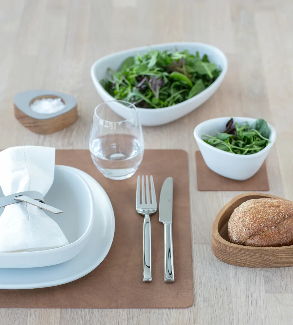 Best Lind DNA Square Recycled Læder Gavesæt 35x45 cm, Nupo Natur