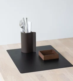 Best Square Recycled Læder Dækkeserviet , Dækkeservietter