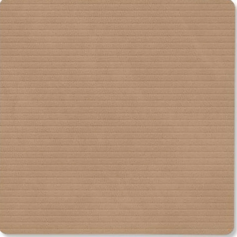 Online Lind DNA Square Recycled Læder Glasbrik 10x10 cm, Corduroy Nougat
