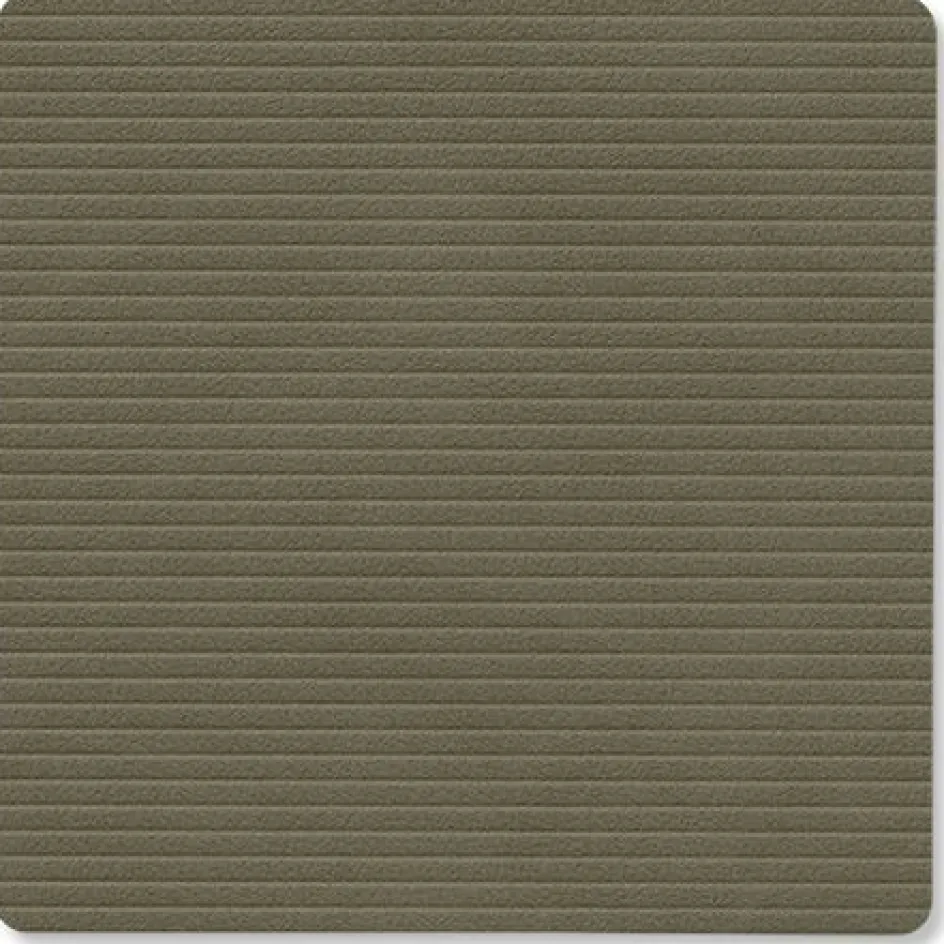 Clearance Lind DNA Square Recycled Læder Glasbrik 10x10 cm, Corduroy Army Green