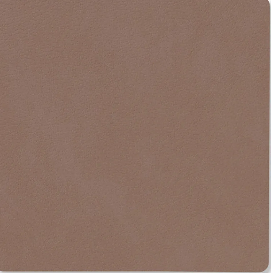Sale Lind DNA Square Recycled Læder Glasbrik 10x10 cm, Nupo Truffle